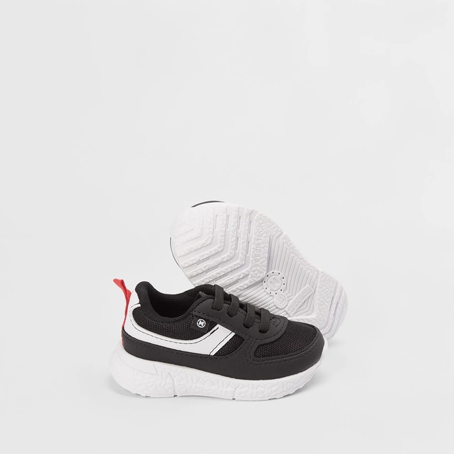 Tênis Infantil Molekinho Jogging Pespontos Preto
