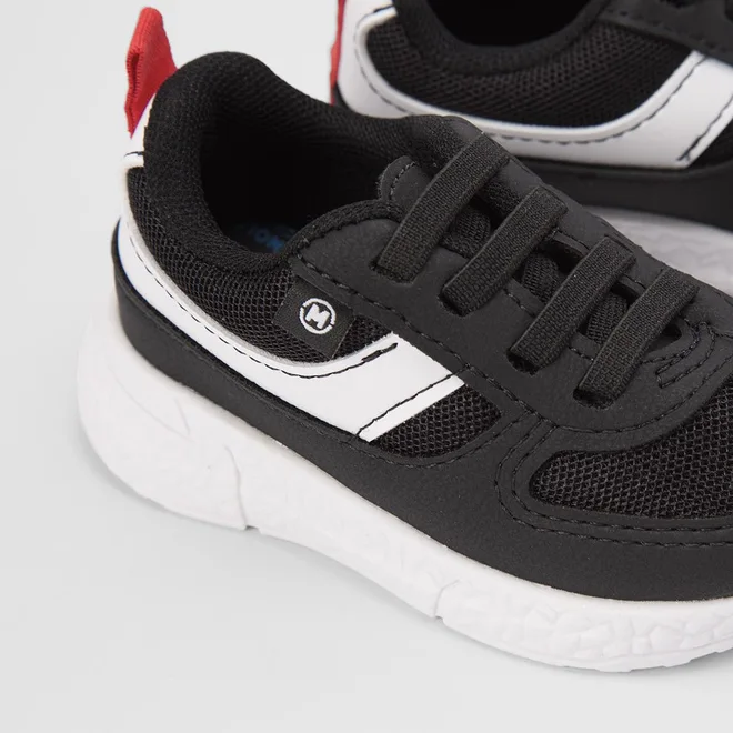 Tênis Infantil Molekinho Jogging Pespontos Preto