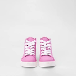 Tênis Infantil Molekinha Casual Cano Alto Detalhe Brilho Rosa