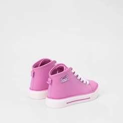 Tênis Infantil Molekinha Casual Cano Alto Detalhe Brilho Rosa