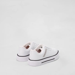 Tênis Infantil Molekinha Casual Flatform Detalhe Strass Branco