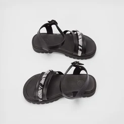 Sandália Infantil Molekinha Tiras Pedraria Preto