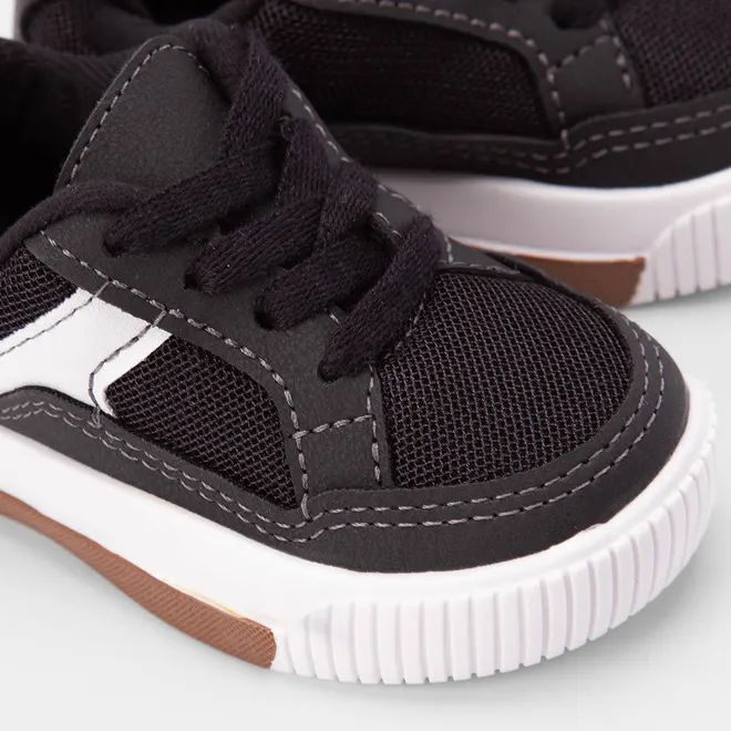 Tênis Infantil Molekinho Casual Recorte Lateral Preto