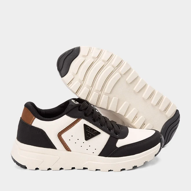 Tênis Ollie Originals Masculino Atlantyc Bege & Preto