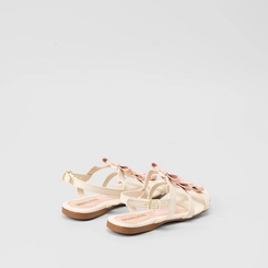 Sandália Infantil Gabrielinha Tiras Detalhadas Rosa & Off White