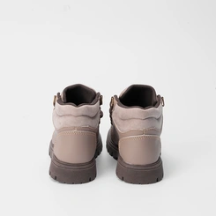 Bota Coturno Infantil Vertus Detalhe Lateral Cinza