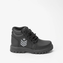 Bota Coturno Infantil Vertus Detalhe Lateral Preto