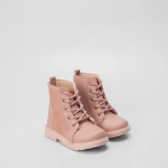Bota Coturno Bebê Gabrielinha Strass Lateral Rosa