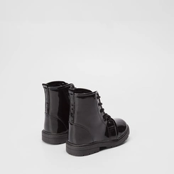 Bota Coturno Bebê Gabrielinha Verniz Preto