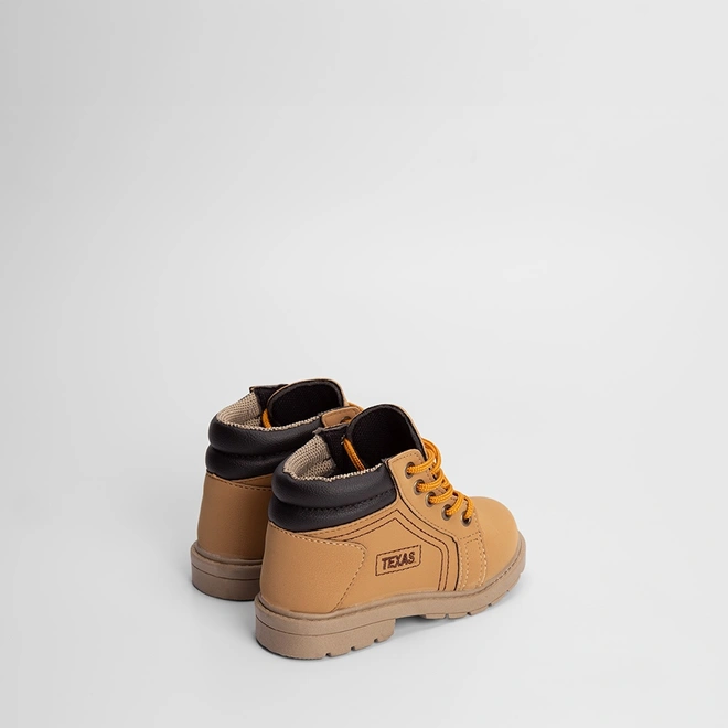 Bota Coturno Bebê Vertus Texas Caramelo