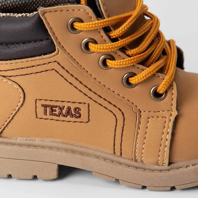 Bota Coturno Bebê Vertus Texas Caramelo