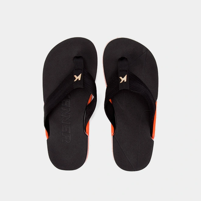 Chinelo Kenner NK6 Preto & Laranja