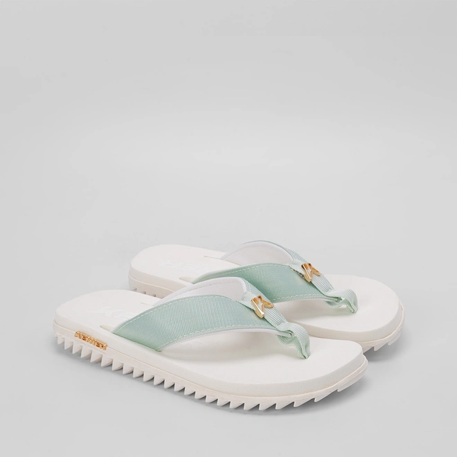 Y☆K  Chinelo Kenner DLK 06 Verde & Branco