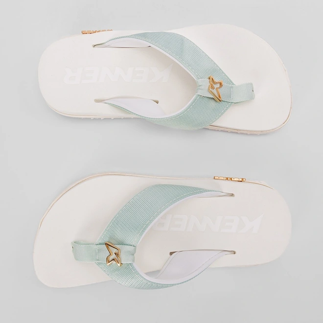 Chinelo Kenner DLK 06 Verde & Branco