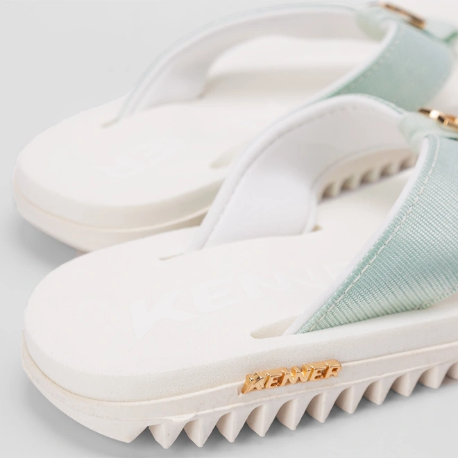 Chinelo Kenner DLK 06 Verde & Branco