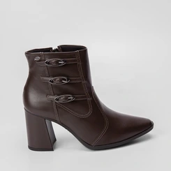 Ankle Boot Dakota Detalhe Fivelas Laterais Marrom