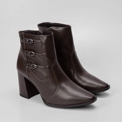 Ankle Boot Dakota Detalhe Fivelas Laterais Marrom