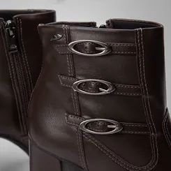 Ankle Boot Dakota Detalhe Fivelas Laterais Marrom