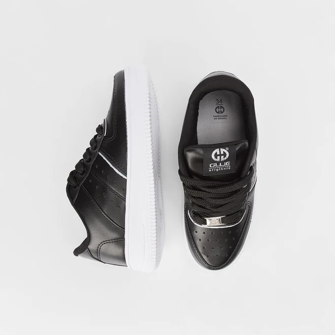 Tênis Feminino Ollie Originals Kings 3 Flatform Preto