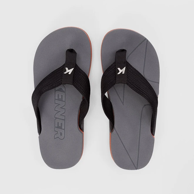 Chinelo Kenner NK6 Cinza Preto