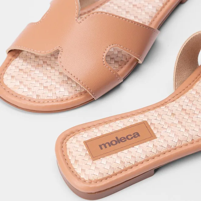 Rasteira Moleca Detalhe Tira Vazada Nude
