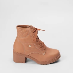 Bota Coturno Infantil Pink Cats Tratorado Caramelo