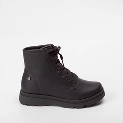 Bota Coturno Infantil Pink Cats Básica Preto