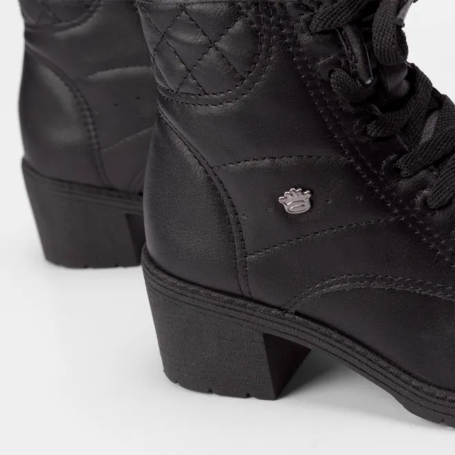 Bota Coturno Infantil Pink Cats Tratorado Preto