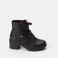 Bota Coturno Infantil Pink Cats Tratorado Preto