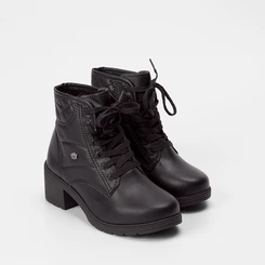 Bota Coturno Infantil Pink Cats Tratorado Preto