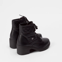 Bota Coturno Infantil Pink Cats Tratorado Preto