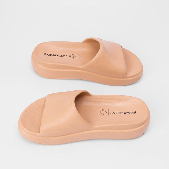 Slide Feminina Piccadilly Marshmallow Nude