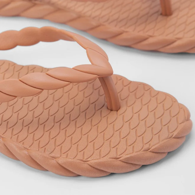 Chinelo Feminino Beira Rio Tressê Nude