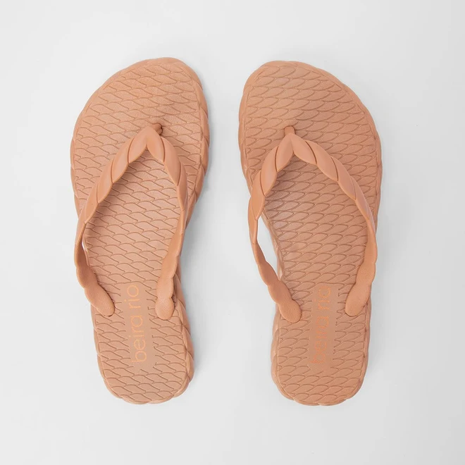 Chinelo Feminino Beira Rio Tressê Nude