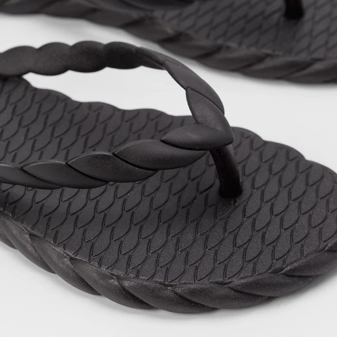 Chinelo Feminino Beira Rio Tressê Preto