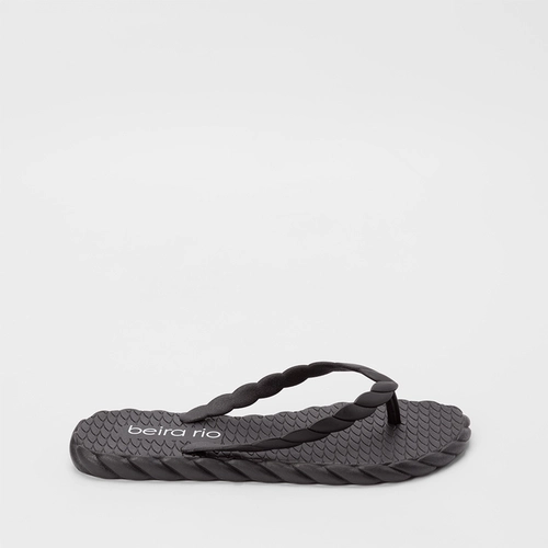 Chinelo Feminino Beira Rio Tressê Preto