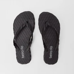 Chinelo Feminino Beira Rio Tressê Preto