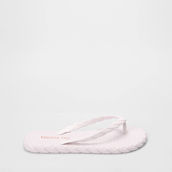 Chinelo Feminino Beira Rio Tressê Branco