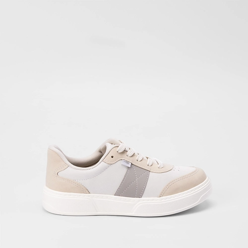 Tênis Dakota Feminino Detalhe Pesponto Elástico Off White