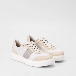 Tênis Dakota Feminino Detalhe Pesponto Elástico Off White