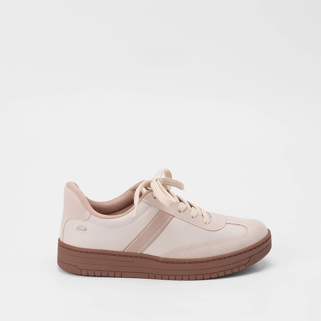 Tênis Dakota Feminino Detalhe Lateral Nude