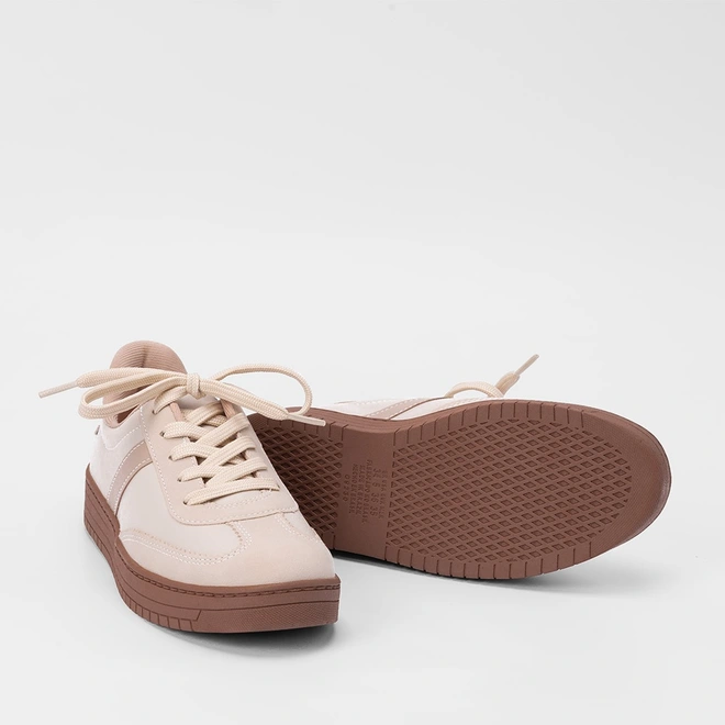 Tênis Dakota Feminino Detalhe Lateral Nude