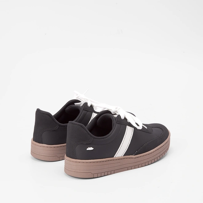Tênis Via Marte Feminino Detalhe Lateral Preto