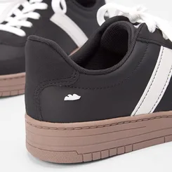 Tênis Via Marte Feminino Detalhe Lateral Preto