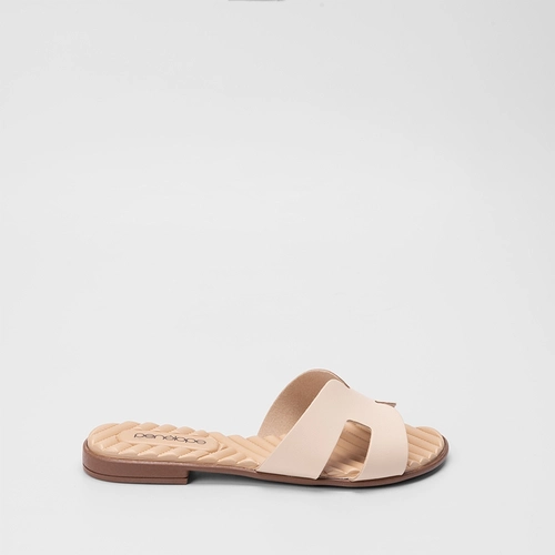 Rasteira Penélope Tira Recorte Vazado Off White