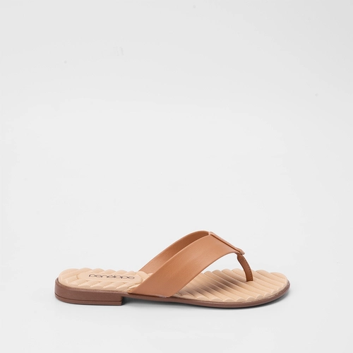 Rasteira Penélope Tira de Dedo Caramelo