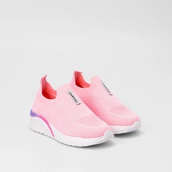 Tênis Infantil Pink Cats Casual Knit Rosa