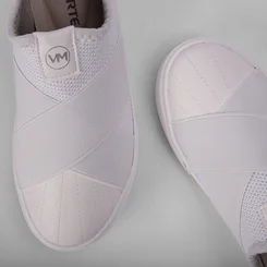 Tênis Knit Via Marte Feminino Elástico Branco