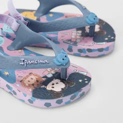 Chinelo Infantil Ipanema Disney Joy Baby Elástico Lilás & Azul