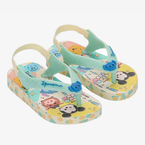 Chinelo Infantil Ipanema Disney Joy Baby Elástico Verde